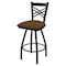 Holland Bar Stool Co 30" Swivel Bar Stool, Black Wrinkle, Rein Thatch Seat X820 - alternate 1